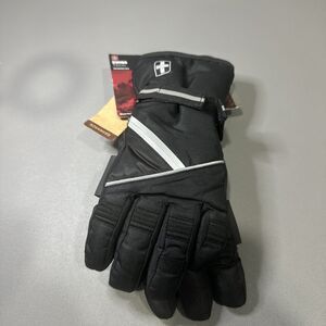 Boy's Ski Gloves~Swiss+Tech Black~Kid's Size S-M~ NEW w/tags